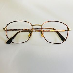 giorgio armani wire framed round glasses